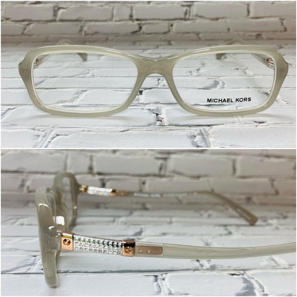 Michael Kors Women Rectangle Gray Eyeglasses Glasses Frames NWOT